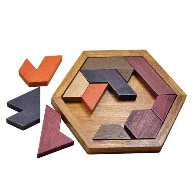 ELMAS Wooden Geometric Jigsaw Puzzles for Kids Fun - Al Masam Stationery LLC