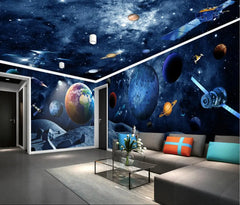ELMAS Universe Galaxy 3D Mural Wallpaper for Walls - Al Masam Stationery LLC