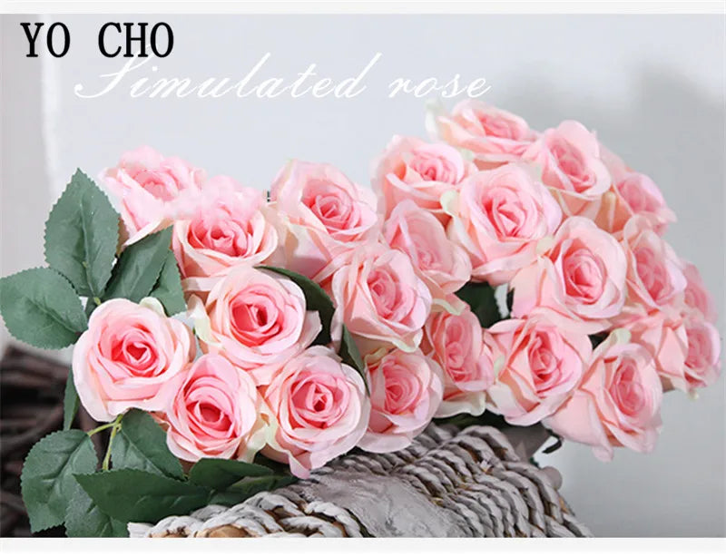 ELMAS 12 Heads Royal Blue Silk Flowers Bouquet Decor - Al Masam Stationery LLC