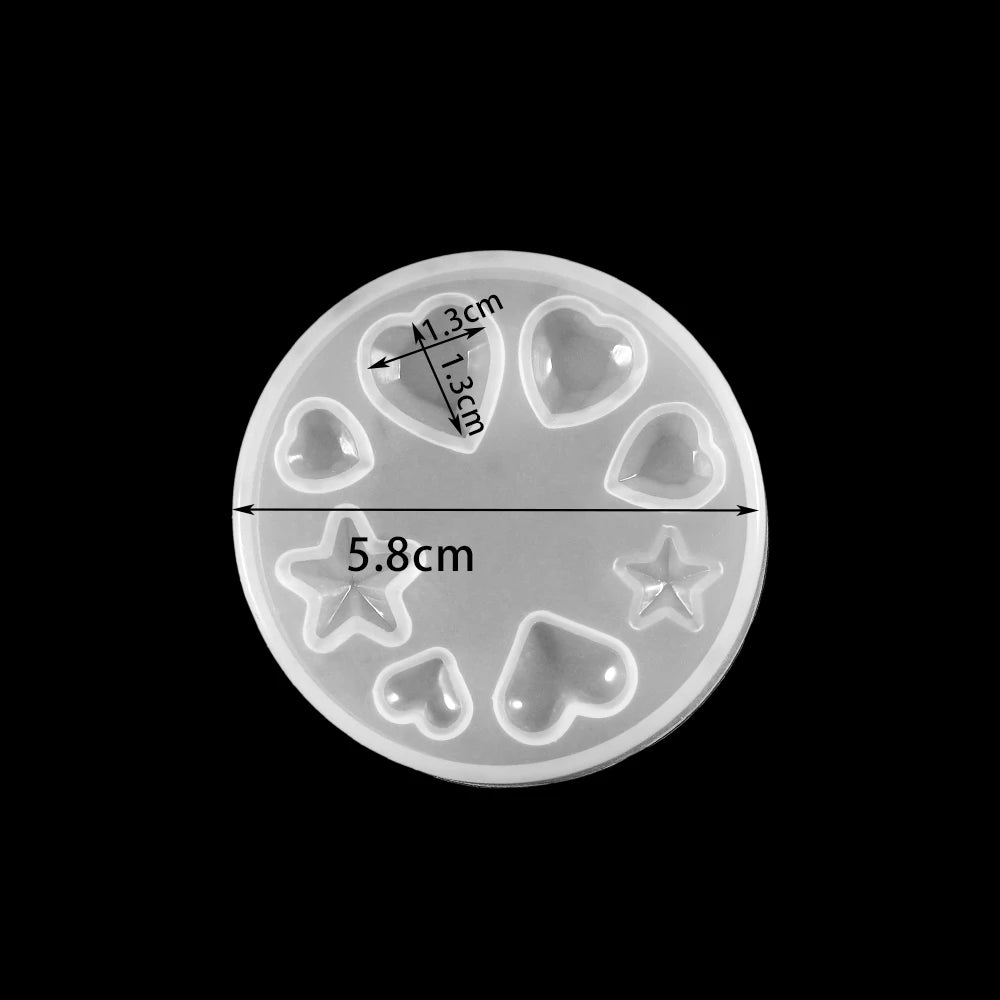 ELMAS Silicone Jewelry Molds - Heart, Round & Rectangle Shapes - Al Masam Stationery LLC