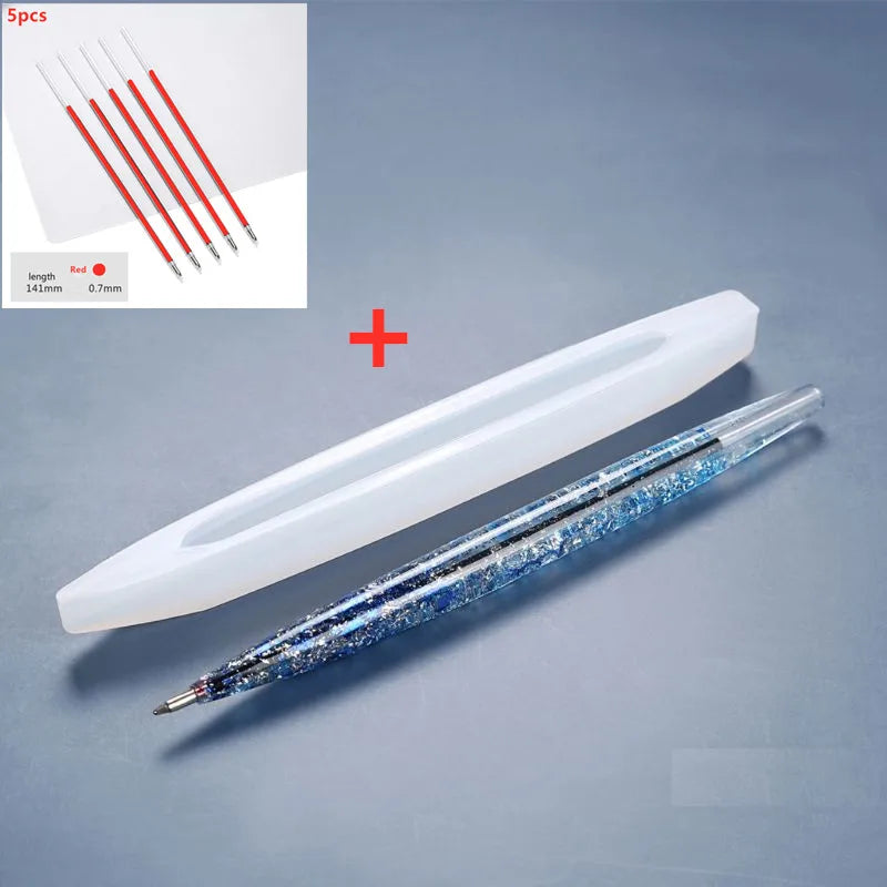 ELMAS Transparent Silicone Mold for Dried Flower Resin Pen - Al Masam Stationery LLC