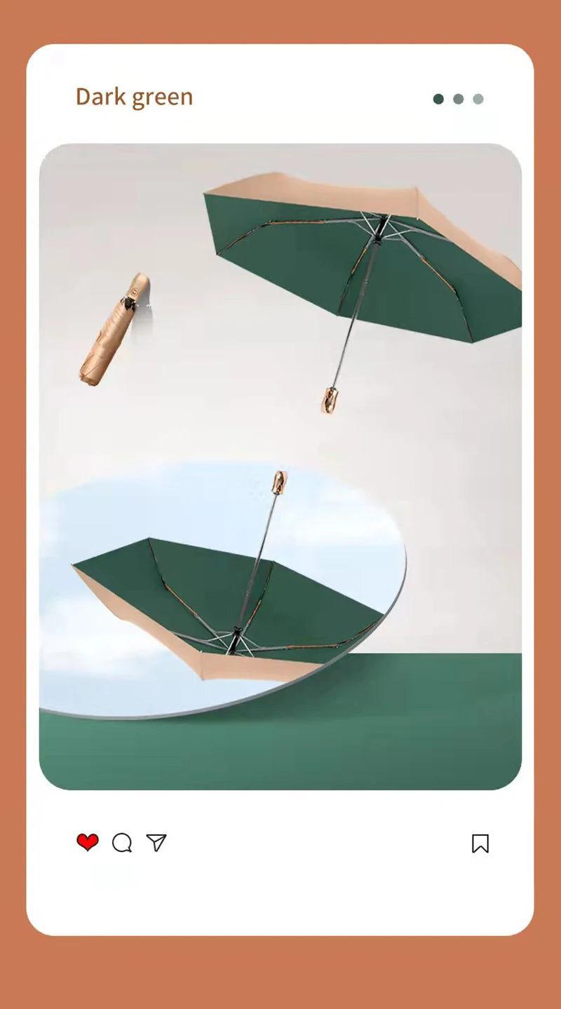 ELMAS Ultra-Light 6 Ribs Folding Gold Coating Umbrella - Al Masam Stationery LLC