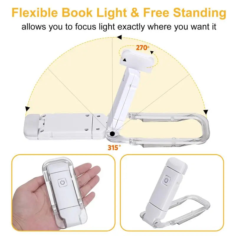 ELMAS Rechargeable LED Book Light - Eye Protection & Portable - Al Masam Stationery LLC
