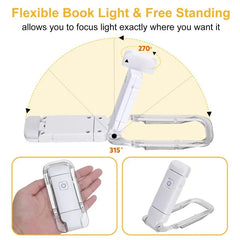 ELMAS Rechargeable LED Book Light - Eye Protection & Portable