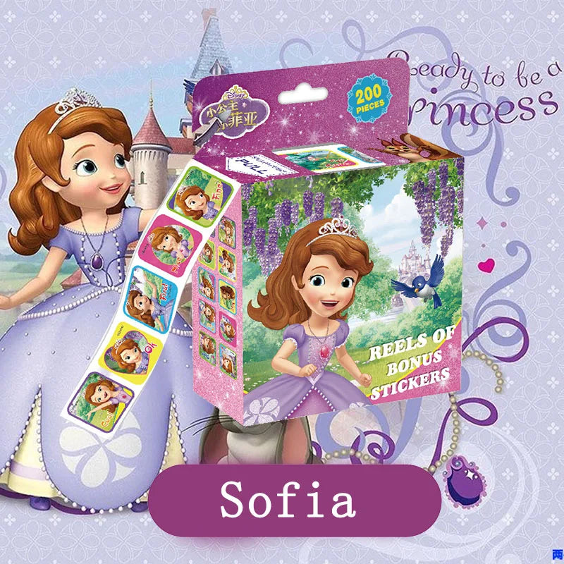 ELMAS 200Pcs/Box Disney Stickers Frozen Mickey Sofia Gift - Al Masam Stationery LLC