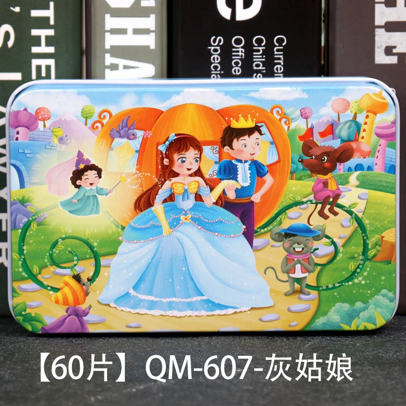 ELMAS New 60 Pieces Wooden Puzzles Kids Cartoon Fun - Al Masam Stationery LLC