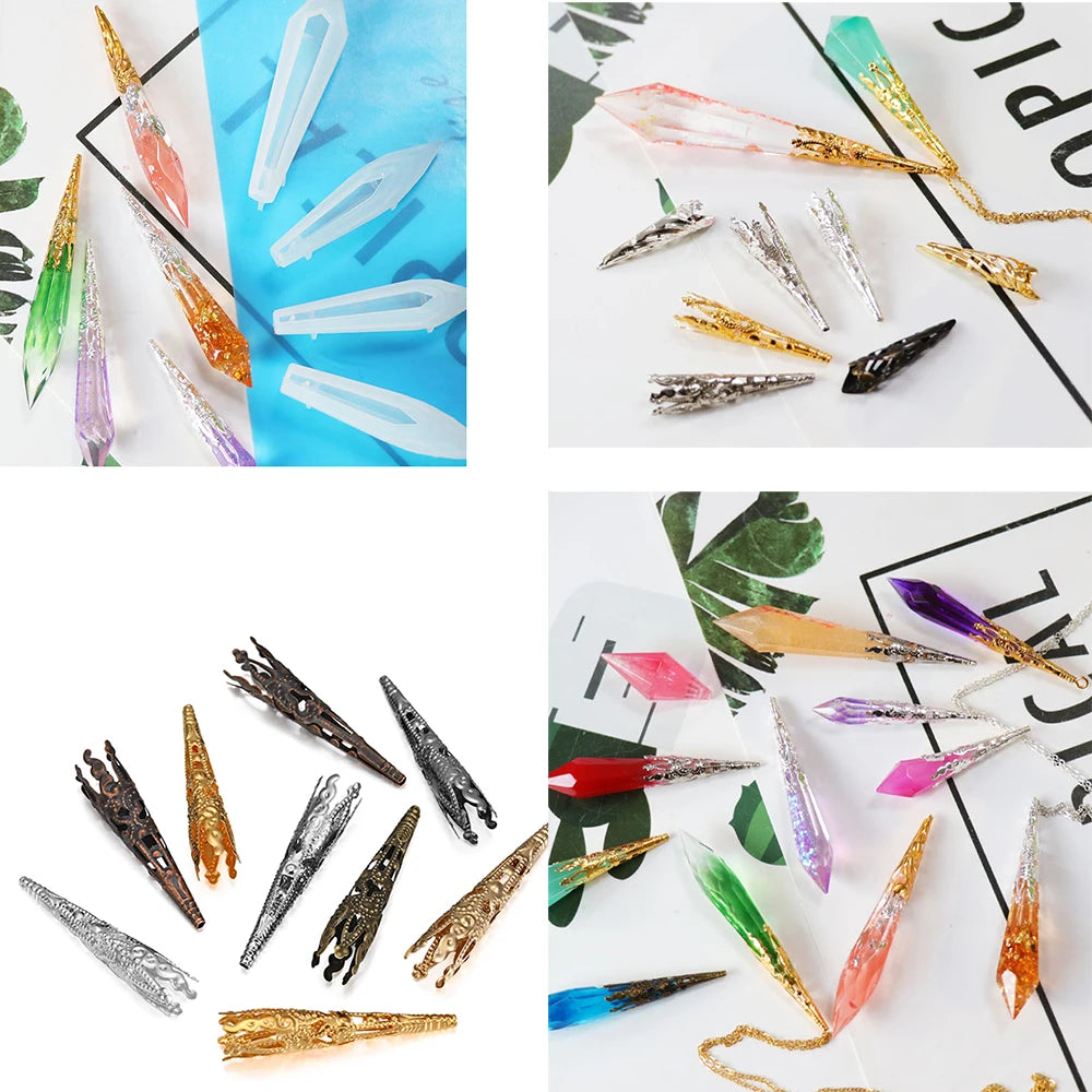 ELMAS DIY Crystal Pendulum Silicone Molds for Jewelry Making - Al Masam Stationery LLC