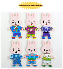 ELMAS Cartoon Change Clothes Wooden Puzzle Game for Kids - Al Masam Stationery LLC