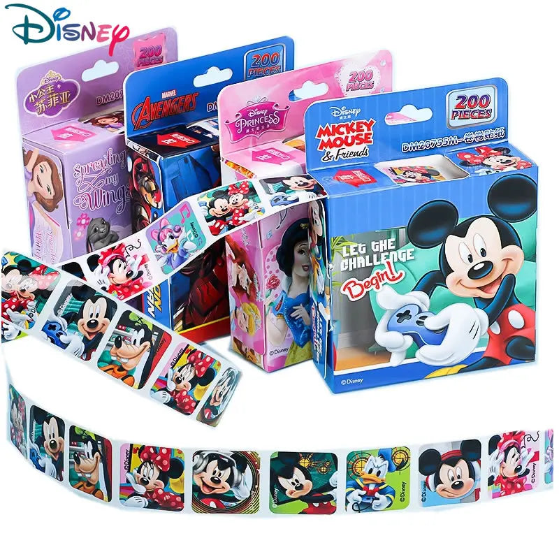 ELMAS 200Pcs/Box Disney Stickers Frozen Mickey Sofia Gift - Al Masam Stationery LLC