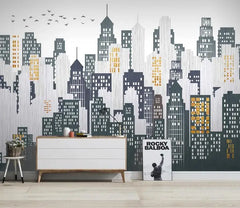 ELMAS Custom 3D Mural Urban Panorama Wallpaper - Al Masam Stationery LLC