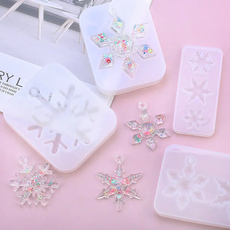 ELMAS Snowflake Silicone Molds for Epoxy Resin Crafts - Al Masam Stationery LLC