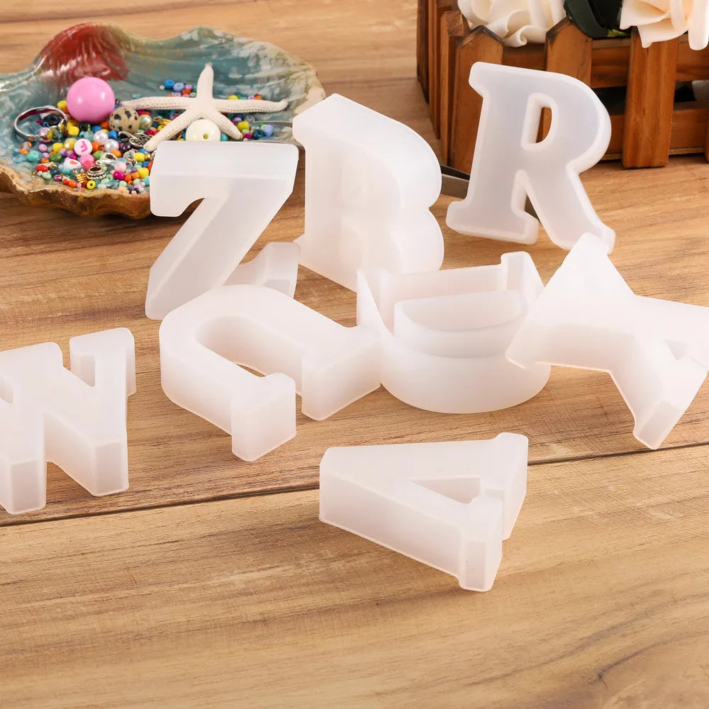 ELMAS 3D Alphabet Silicone Molds for DIY Jewelry & Crafts - Al Masam Stationery LLC