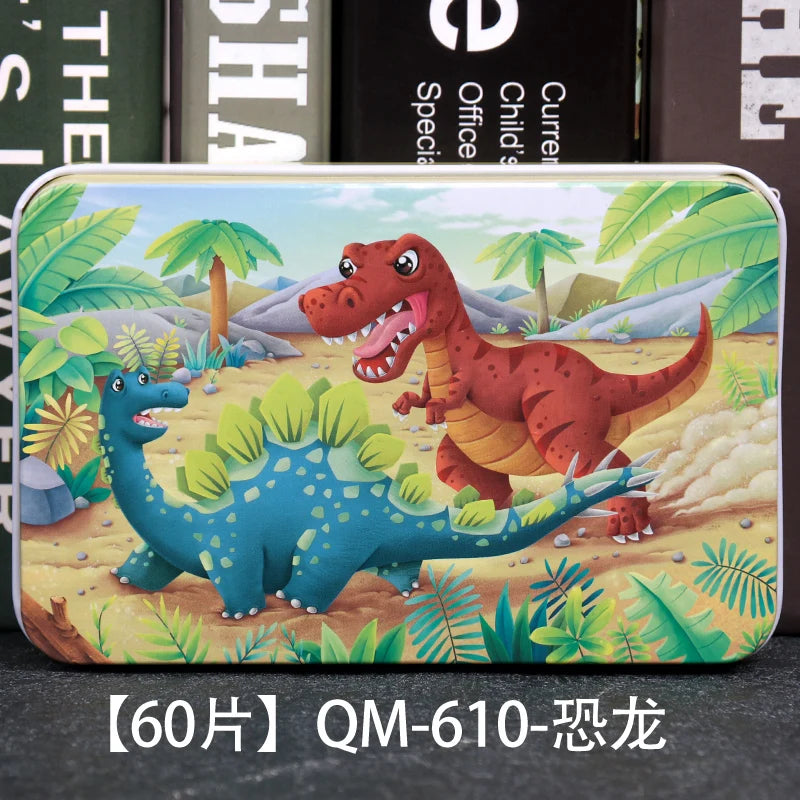 ELMAS New 60 Pieces Wooden Puzzles Kids Cartoon Fun - Al Masam Stationery LLC