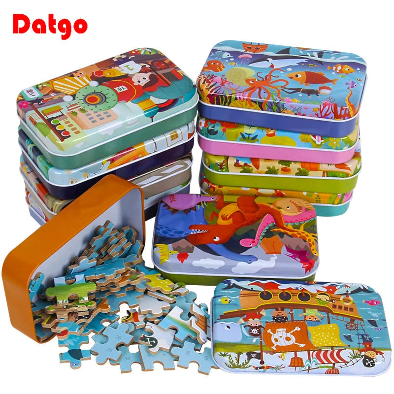 ELMAS Hot New 60 Pieces Wooden Puzzle Toys for Kids - Al Masam Stationery LLC