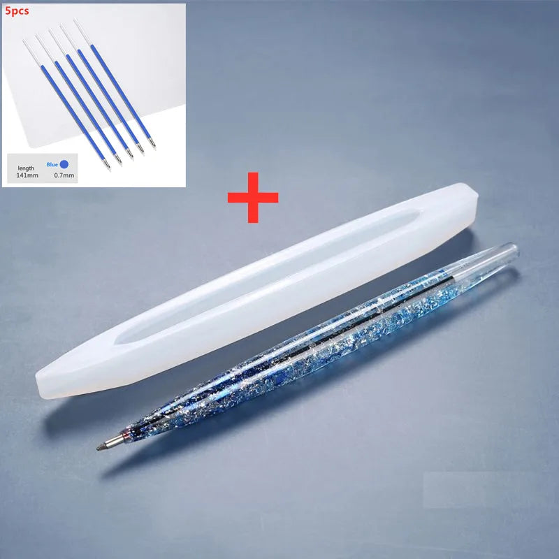 ELMAS Transparent Silicone Mold for Dried Flower Resin Pen - Al Masam Stationery LLC