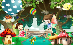 ELMAS Custom Dream Forest Mural Wallpaper for Kids Room - Al Masam Stationery LLC