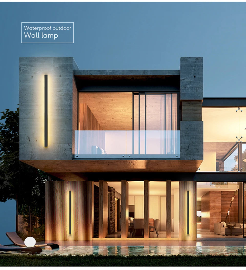 ELMAS Modern Waterproof LED Outdoor Wall Lamp - Al Masam Stationery LLC