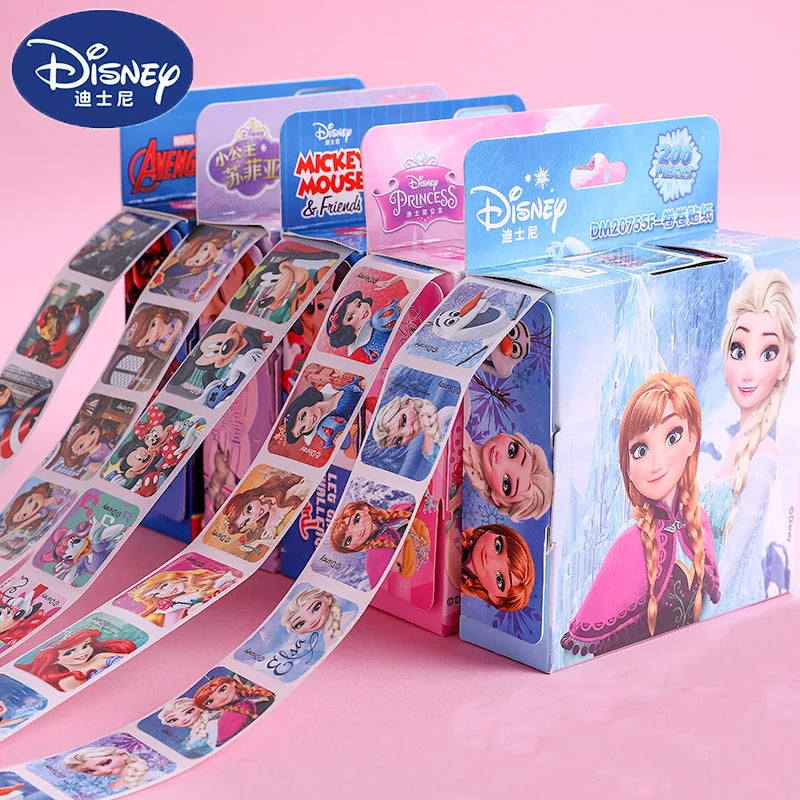 ELMAS 200Pcs/Box Disney Stickers Frozen Mickey Sofia Gift - Al Masam Stationery LLC