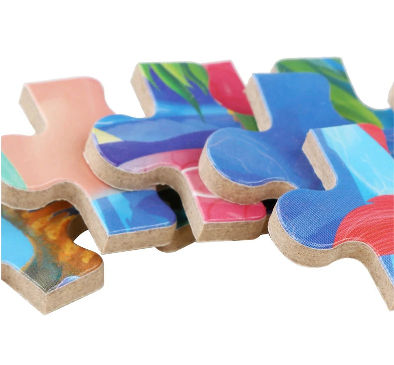 ELMAS New 60 Pieces Wooden Puzzles Kids Cartoon Fun - Al Masam Stationery LLC