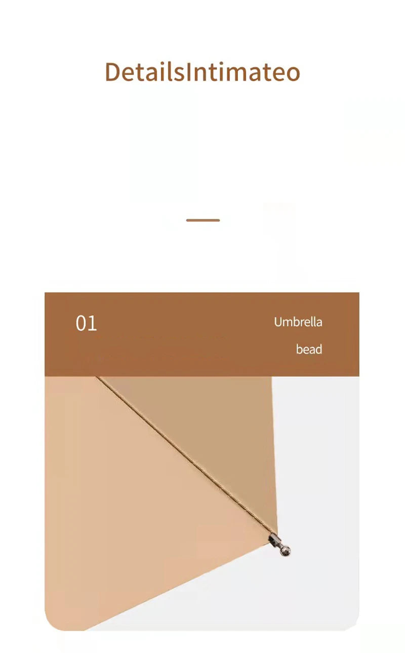 ELMAS Ultra-Light 6 Ribs Folding Gold Coating Umbrella - Al Masam Stationery LLC