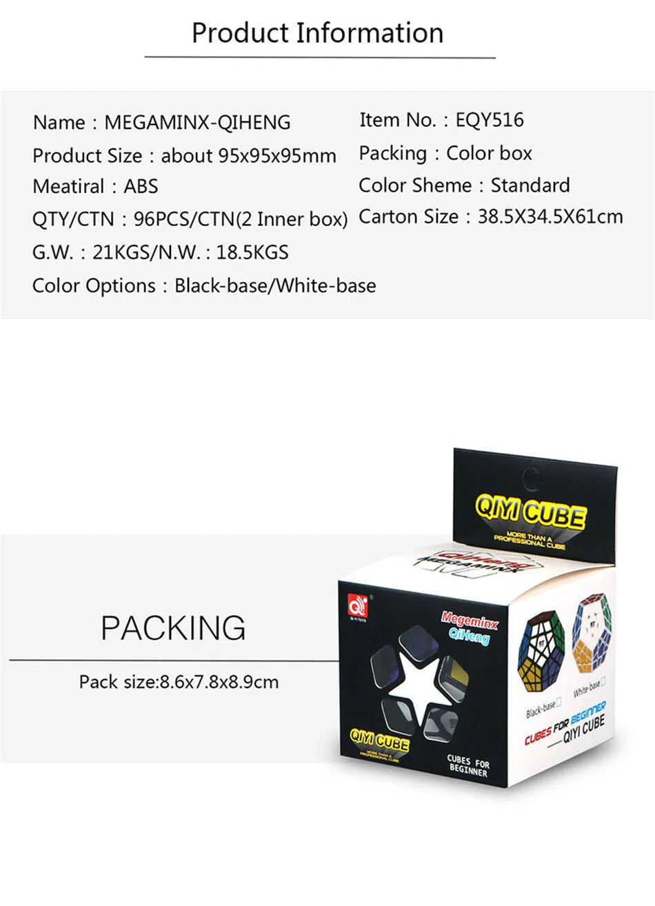 ELMAS Speedy Megaminx Dodecahedron Puzzle Cube Toy - Al Masam Stationery LLC