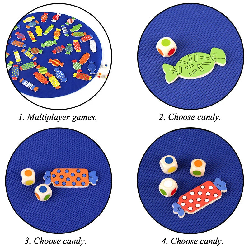 ELMAS Wooden Board Game Memory Chess Candy Matching Toy - Al Masam Stationery LLC