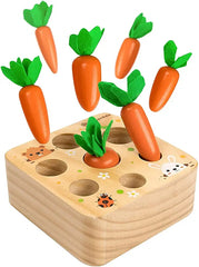 ELMAS Montessori Shape Sorter Carrot Harvest Game Toys