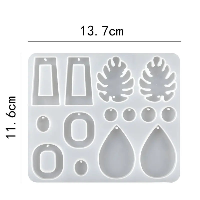ELMAS Silicone Earring Mold for DIY Jewelry Crafting - Al Masam Stationery LLC