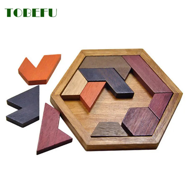 ELMAS Wooden Geometric Jigsaw Puzzles for Kids Fun - Al Masam Stationery LLC