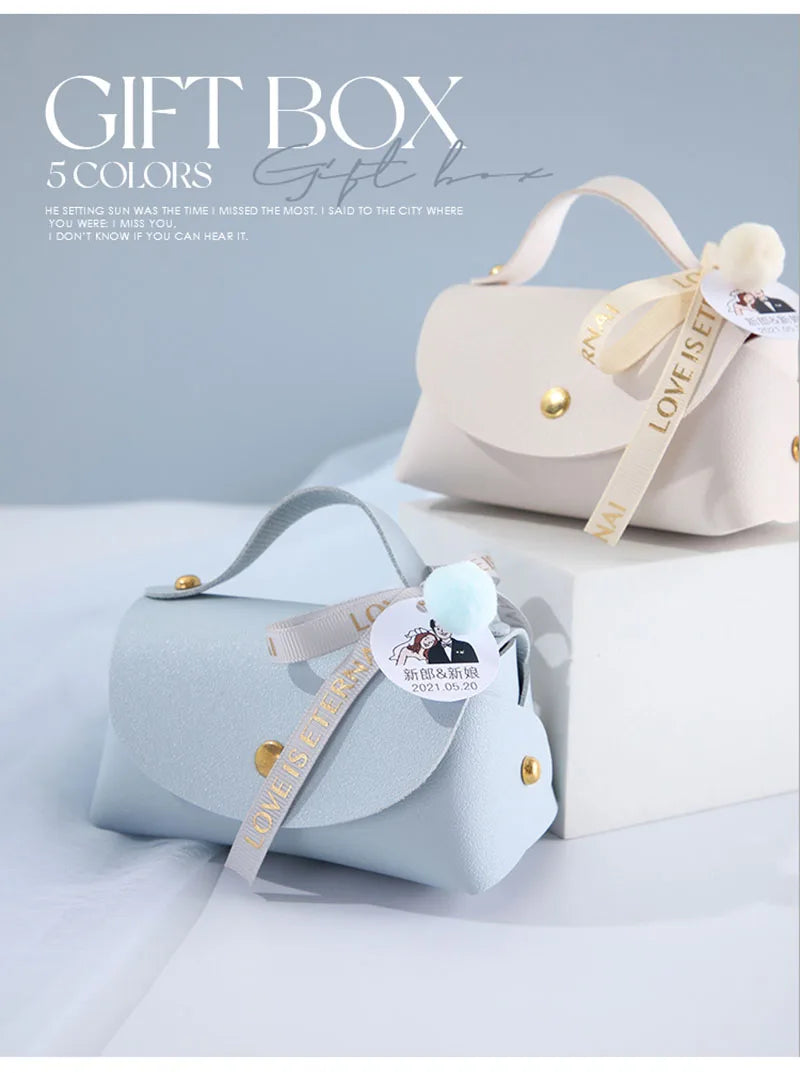 ELMAS Wedding Favors Leather Candy Box For Special Events - Al Masam Stationery LLC