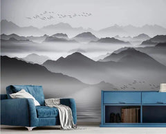 ELMAS Custom 3D Wallpaper Mural Black White Mood Decor - Al Masam Stationery LLC