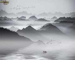 ELMAS Custom 3D Wallpaper Mural Black White Mood Decor - Al Masam Stationery LLC