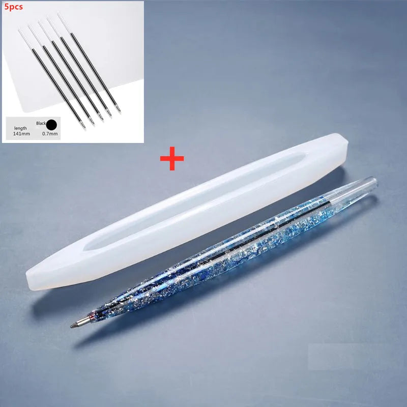 ELMAS Transparent Silicone Mold for Dried Flower Resin Pen - Al Masam Stationery LLC