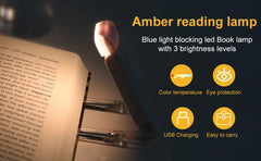 ELMAS Rechargeable LED Book Light - Eye Protection & Portable