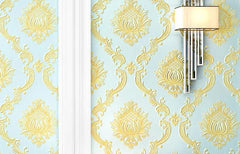 ELMAS Beibehang Luxury Classic Damask 3D Velvet Wallpaper - Al Masam Stationery LLC