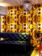 ELMAS Luxury 3D Gold Flicker Waterproof Wallpaper Roll - Al Masam Stationery LLC