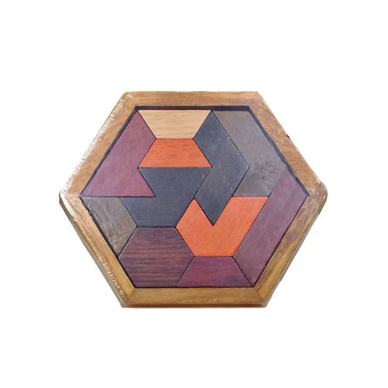ELMAS Wooden Geometric Jigsaw Puzzles for Kids Fun - Al Masam Stationery LLC