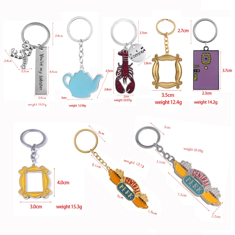 ELMAS Friends Monica's Door Keychain Central Perk Keyring - Al Masam Stationery LLC