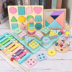 ELMAS Montessori Wooden Puzzles for Kids Early Learning - Al Masam Stationery LLC