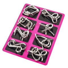 ELMAS Chinese Puzzle Games 8pcs Set Anti-Stress Toys - Al Masam Stationery LLC