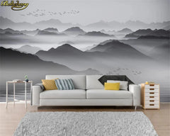 ELMAS Custom 3D Wallpaper Mural Black White Mood Decor - Al Masam Stationery LLC