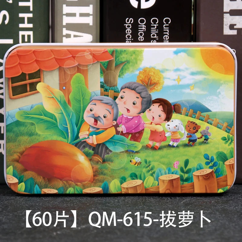 ELMAS New 60 Pieces Wooden Puzzles Kids Cartoon Fun - Al Masam Stationery LLC