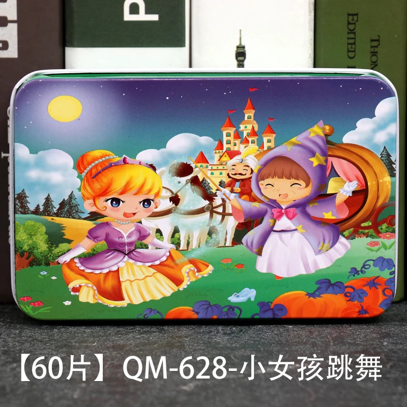 ELMAS New 60 Pieces Wooden Puzzles Kids Cartoon Fun - Al Masam Stationery LLC