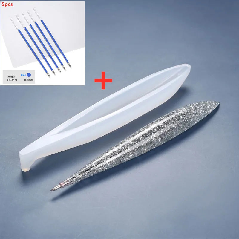 ELMAS Transparent Silicone Mold for Dried Flower Resin Pen - Al Masam Stationery LLC