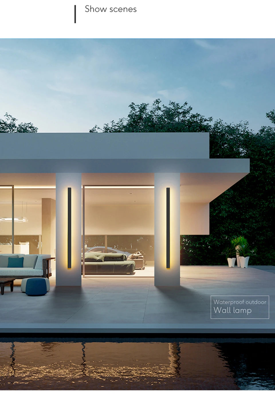 ELMAS Modern Waterproof LED Outdoor Wall Lamp - Al Masam Stationery LLC