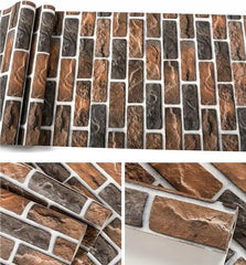 ELMAS Retro 3D Brick Wallpaper for Cafes and Bars - Al Masam Stationery LLC