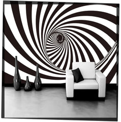 ELMAS Beibehang 3D Black and White Swirls Wall Art - Al Masam Stationery LLC