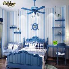 ELMAS Boys Wallpaper Blue/Pink Non-Woven Stripes - Al Masam Stationery LLC