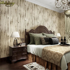ELMAS Vintage Beibehang Nordic Wooden Wallpapers Striped - Al Masam Stationery LLC
