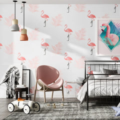 ELMAS Nordic Style Flamingo Wallpaper for Bedroom 3D Decor - Al Masam Stationery LLC